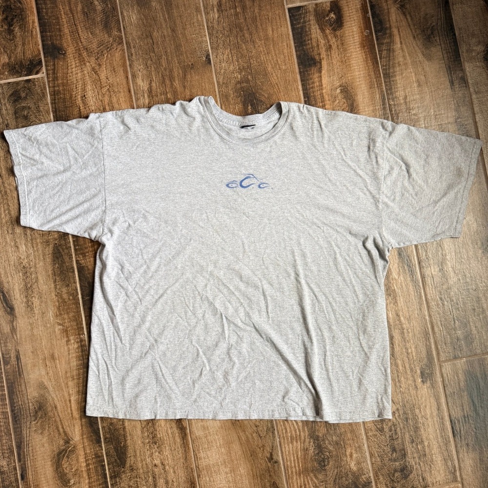 Orange County Choppers Y2K Dagger OCC Biker Graphic Tee, Gray Blue,XXL